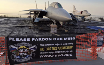 Progress continues on-board the USS Yorktown’s F-14 restoration project